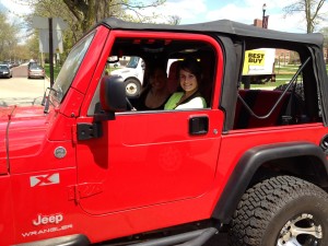 Crystal loves the Jeep!  Wishes it was the color Green!