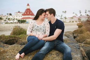 Crystal & Gage in their photo shoot in Coronado, CA.  It is not engagement pictures but you sure can tell they are happy.