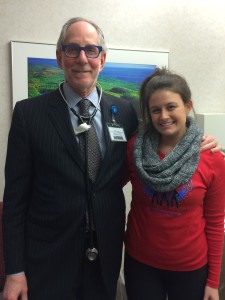 Crystal with one of her doctors from her team, Dr. Ruben...one of our hero's!