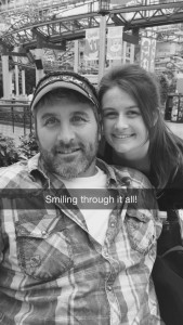 Crystal with her Dad at Mall of America.